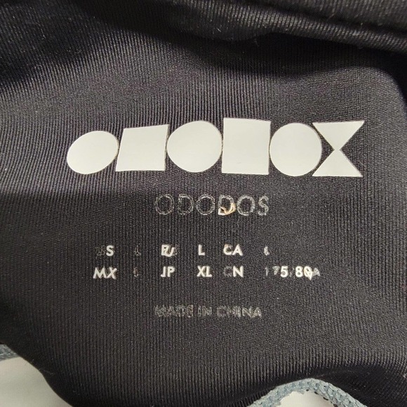 Ododos‎ Activewear Leggings Womens Size Large Gray White 26" Inseam Gym Yoga - Picture 2 of 10